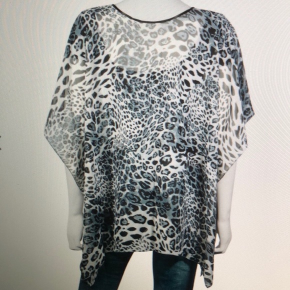 BLACK & GREY LEOPARD PRINT Top Or Cover Up. 2 different shades several in Stock! - Picture 5 of 8